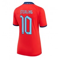 Camiseta Inglaterra Raheem Sterling #10 Visitante Equipación para mujer Mundial 2022 manga corta